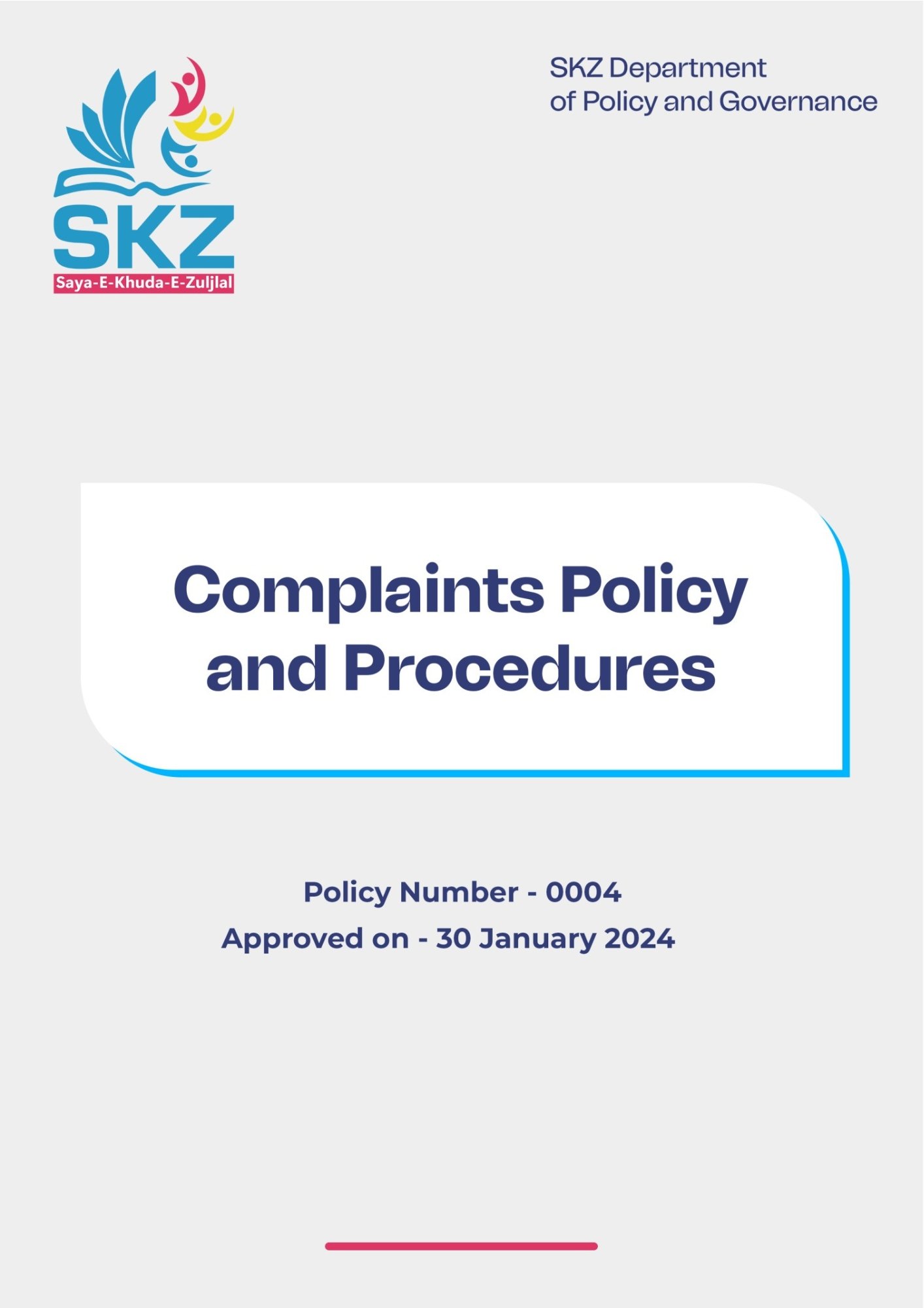 Complaints Policy and Procedures